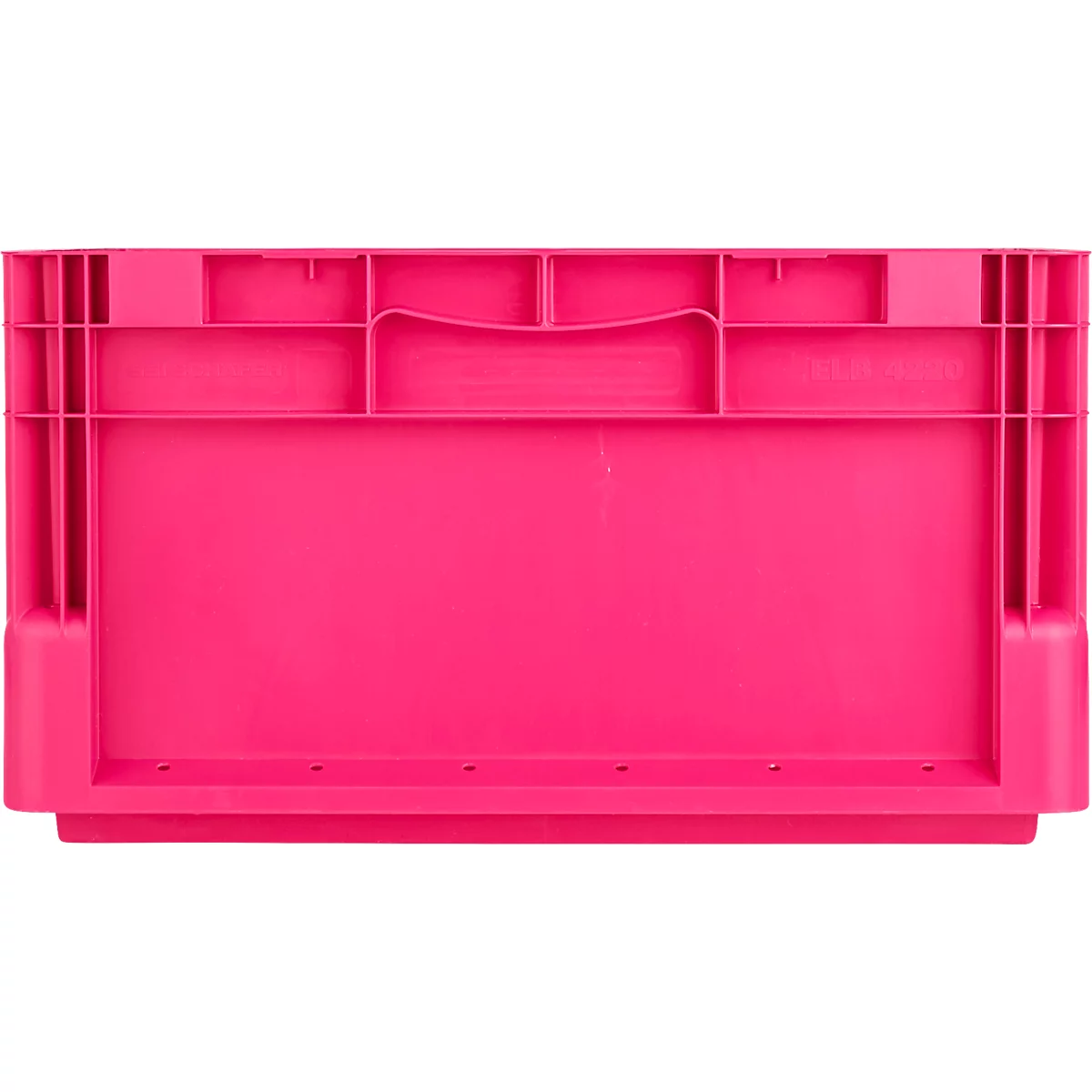 SSI Schäfer Bacs légers Euro-Box ELB 4220 avec couvercle, polypropylène, L 400 x l 300 x H 220 mm, 20,4 litres, rose