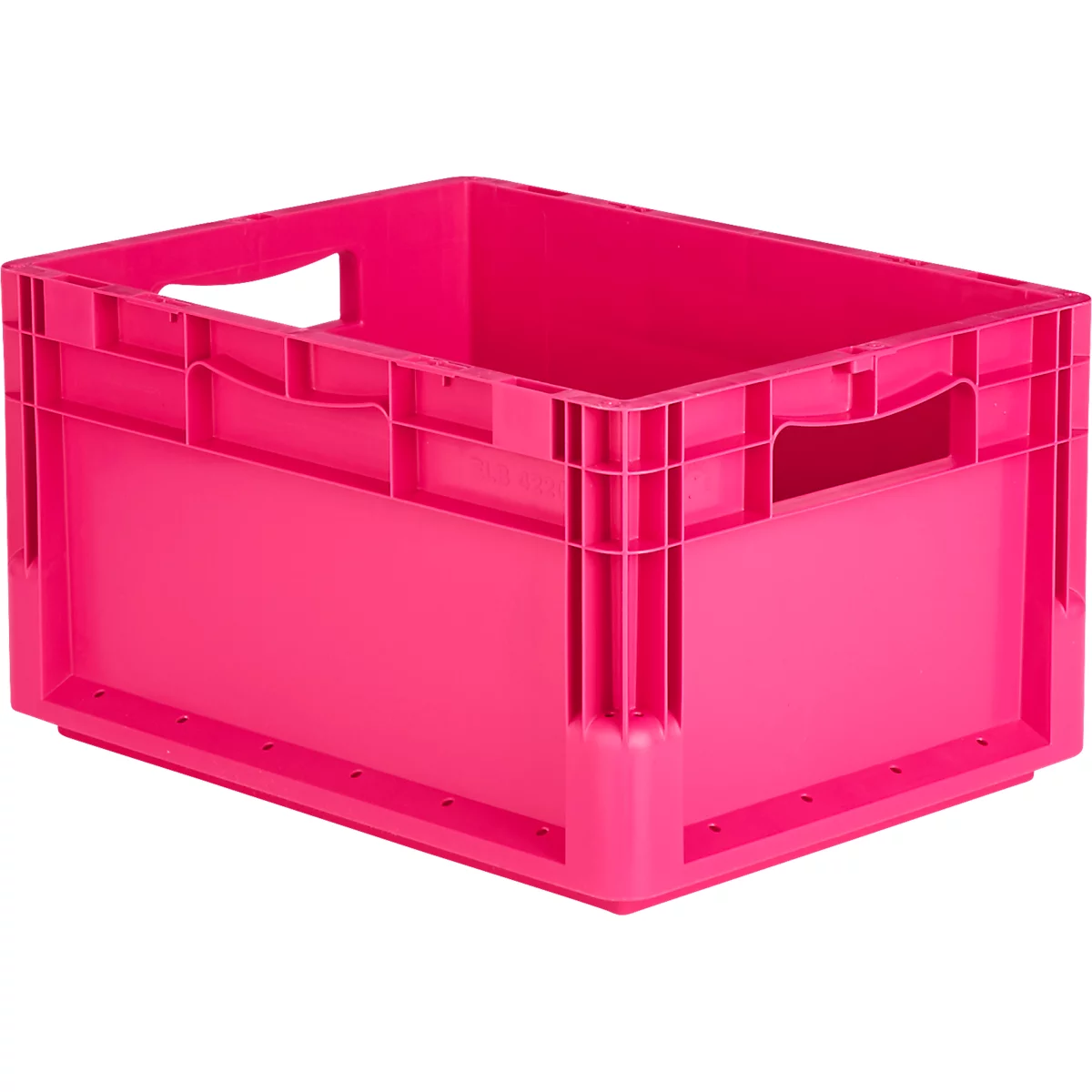 SSI Schäfer Euro-Box-Leichtbehälter ELB 4220 mit Deckel, Polypropylen, L 400 x B 300 x H 220 mm, 20,4 Liter, pink