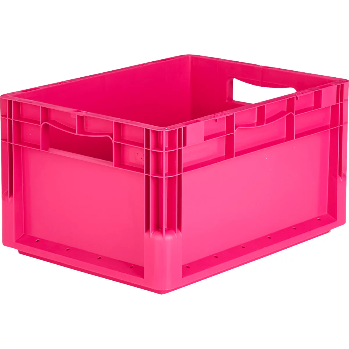 SSI Schäfer Euro-Box-Leichtbehälter ELB 4220 mit Deckel, Polypropylen, L 400 x B 300 x H 220 mm, 20,4 Liter, pink
