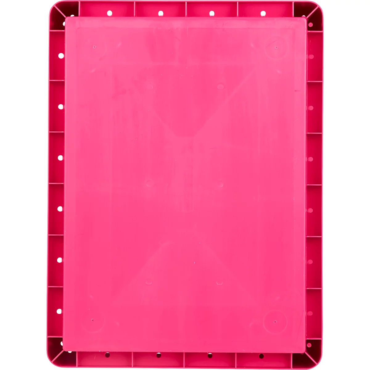 SSI Schäfer Euro-Box-Leichtbehälter ELB 4220 mit Deckel, Polypropylen, L 400 x B 300 x H 220 mm, 20,4 Liter, pink