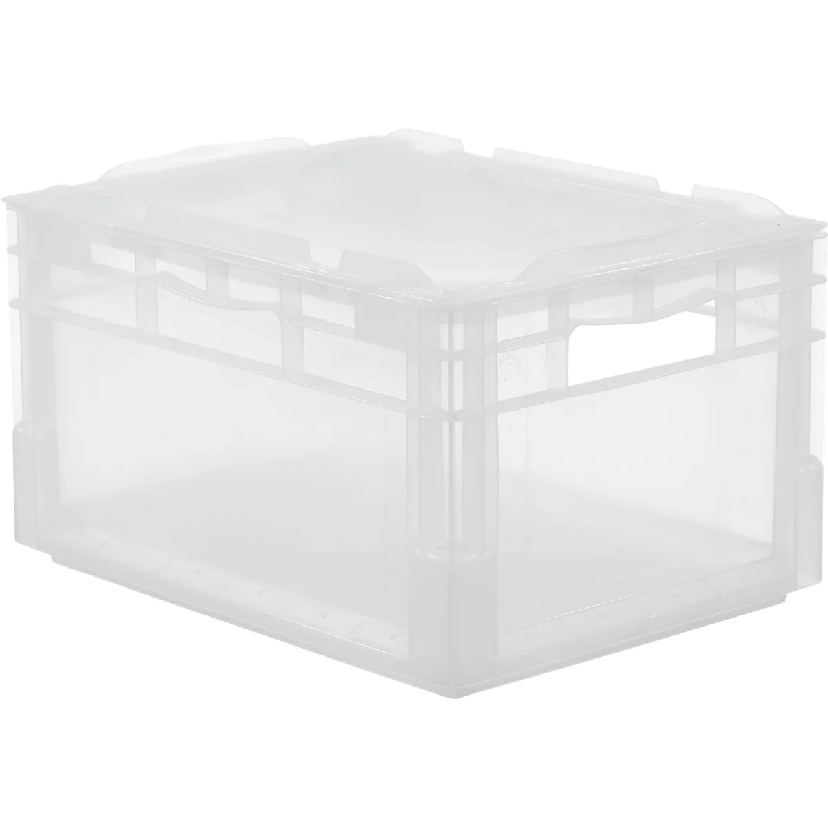 SSI Schäfer Euro-Box-Leichtbehälter ELB 4220 mit Deckel, Polypropylen, L 400 x B 300 x H 220 mm, 20,4 Liter, transluzent