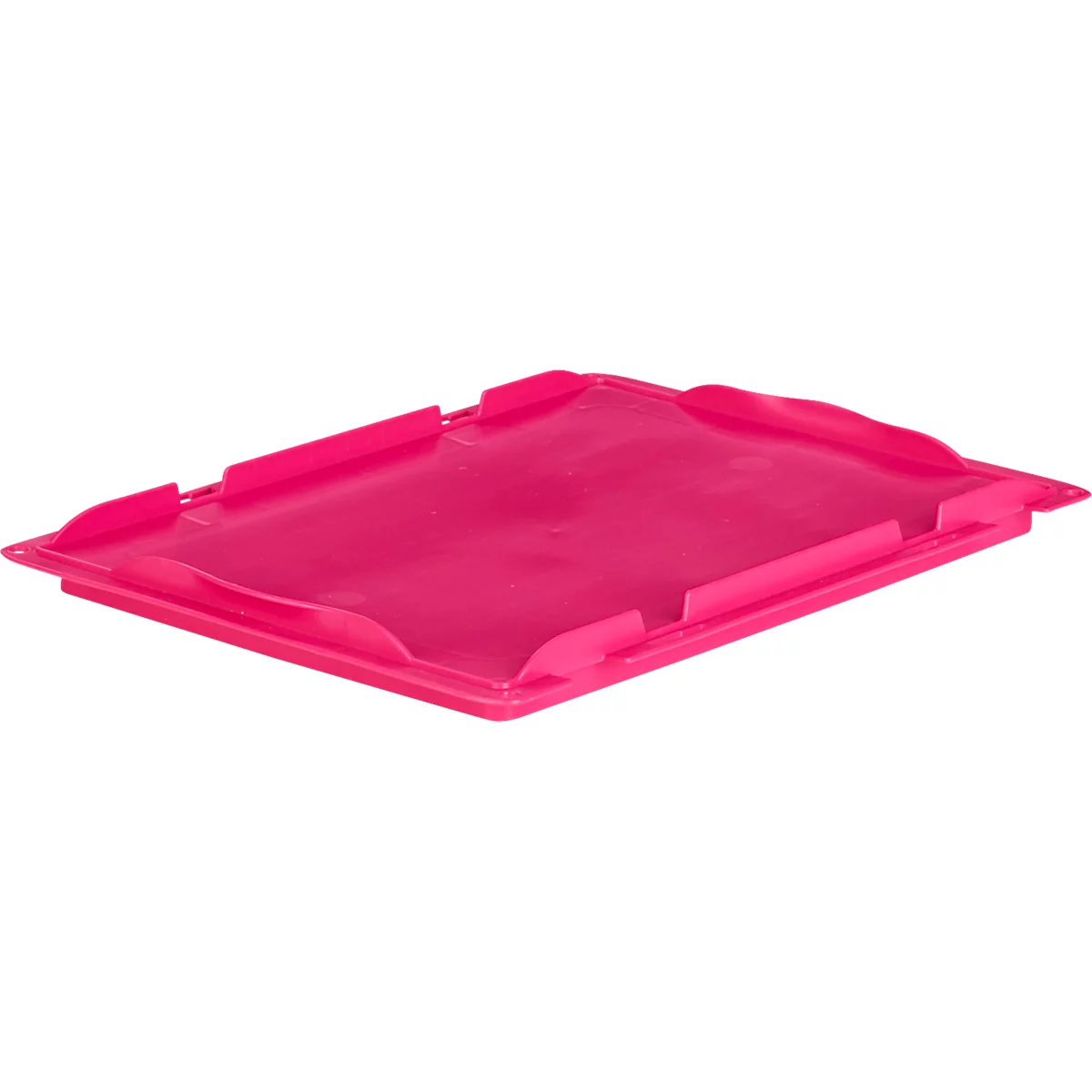 SSI Schäfer Euro-Box lichtgewicht container ELB 4220 met deksel, polypropeen, L 400 x B 300 x H 220 mm, 20,4 liter, roze