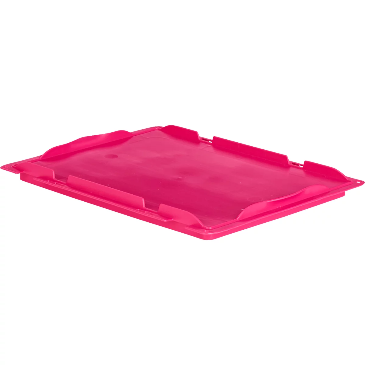 SSI Schäfer Euro-Box lichtgewicht container ELB 4220 met deksel, polypropeen, L 400 x B 300 x H 220 mm, 20,4 liter, roze