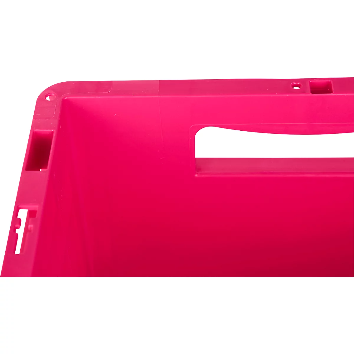 SSI Schäfer Euro-Box lichtgewicht container ELB 4220 met deksel, polypropeen, L 400 x B 300 x H 220 mm, 20,4 liter, roze