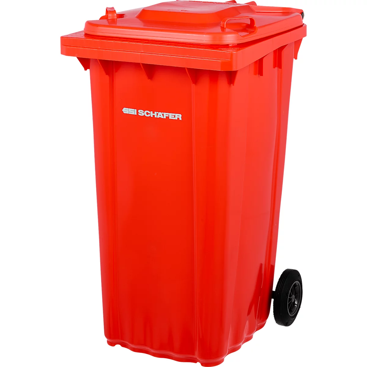 SSI Schäfer PRO 240 WAVE afvalbak, 240 l, verrijdbaar, rood