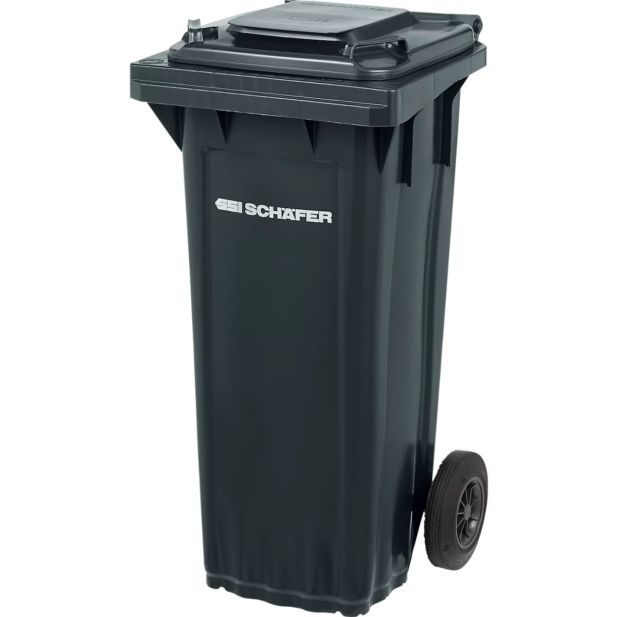 SSI Schäfer PRO 80 WAVE afvalbak, 80 l, verrijdbaar, zwart-grijs