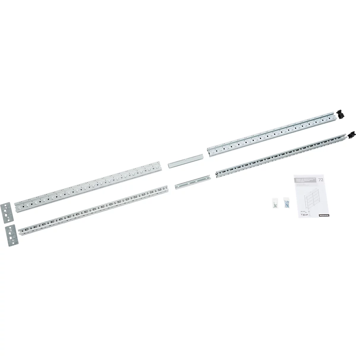 SSI Schäfer Rayonnage à tablettes enfichables VSR3000, rayonnage annexe, 5 tablettes, charge admissible par élément 1000 kg, L 1282 x P 400 x H 1910 mm, acier galvanisé