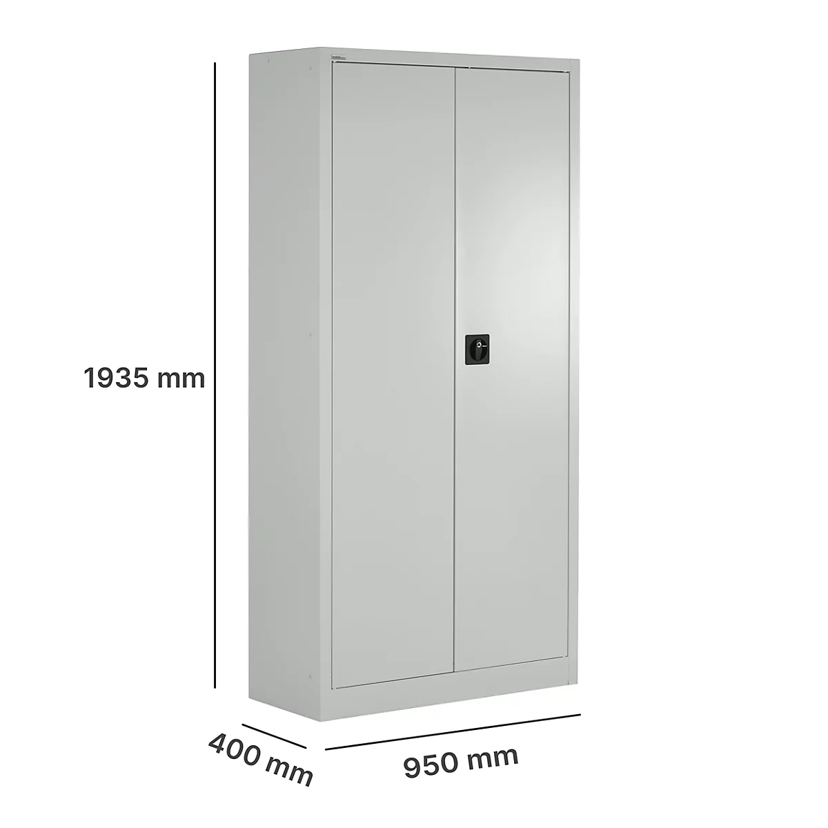 SSI Schäfer Universalschrank 2er-Set, Stahl, abschließbar, 950 x 400 x 1935 mm, 5 OH, weißaluminium RAL 9006
