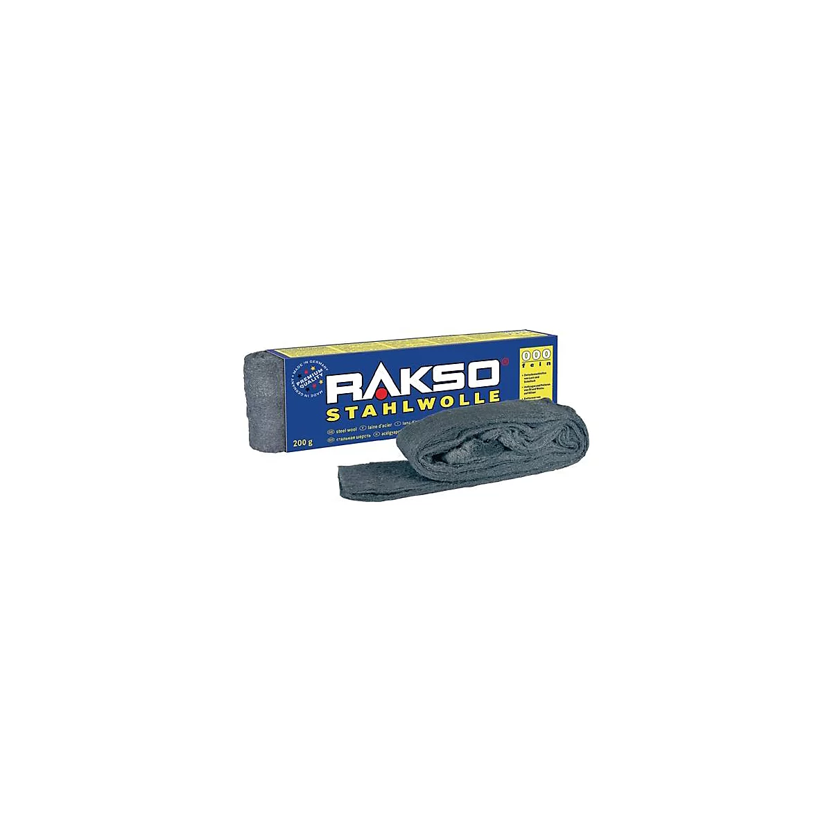 Staalwol uiterst fijn 0000 200g RAKSO
