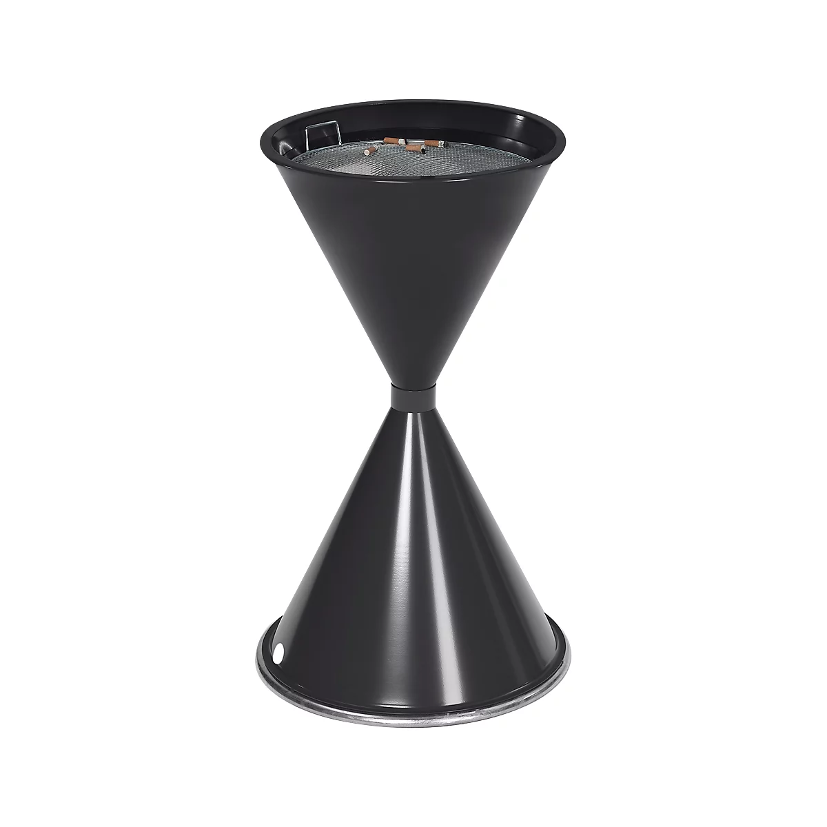 Staande asbak - van stalen - Ø 400 x H 700 mm - 15 L - grafiet