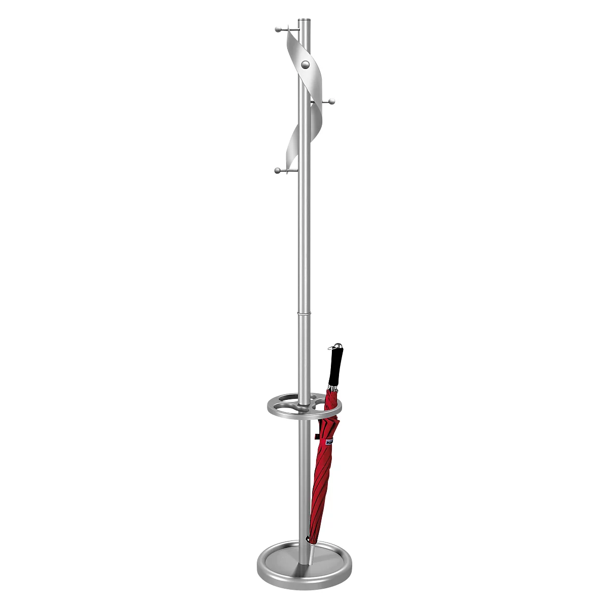 Staande kapstok Adria - stalen - 5 haken - parapluhouder