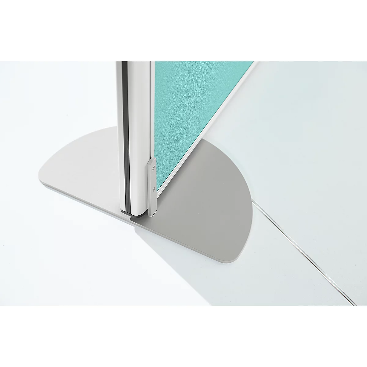 Staander geluidsisolatie Systeem 40, in hoogte verstelbaar, van staal/aluminium, wit-aluminium