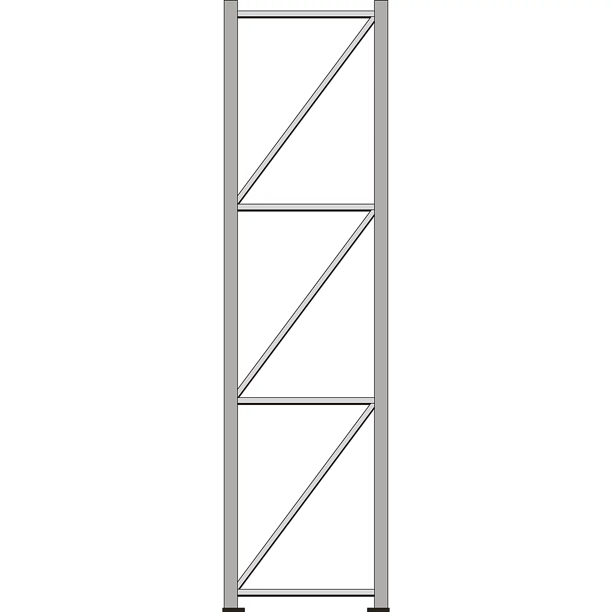 Staanderframe, voor stellingsysteem WR 600, H 3000 x D 600 mm