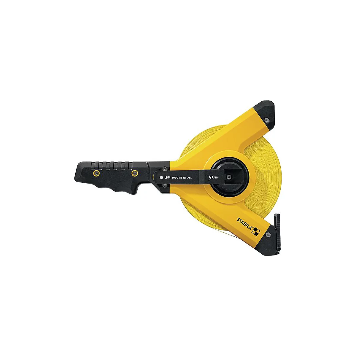 STABILA Rahmenbandmaß LBM 1000 FIBREGLASS, 50m, Bandbreite 13mm, Glasfaser, EG III Genauigkeit, gelb
