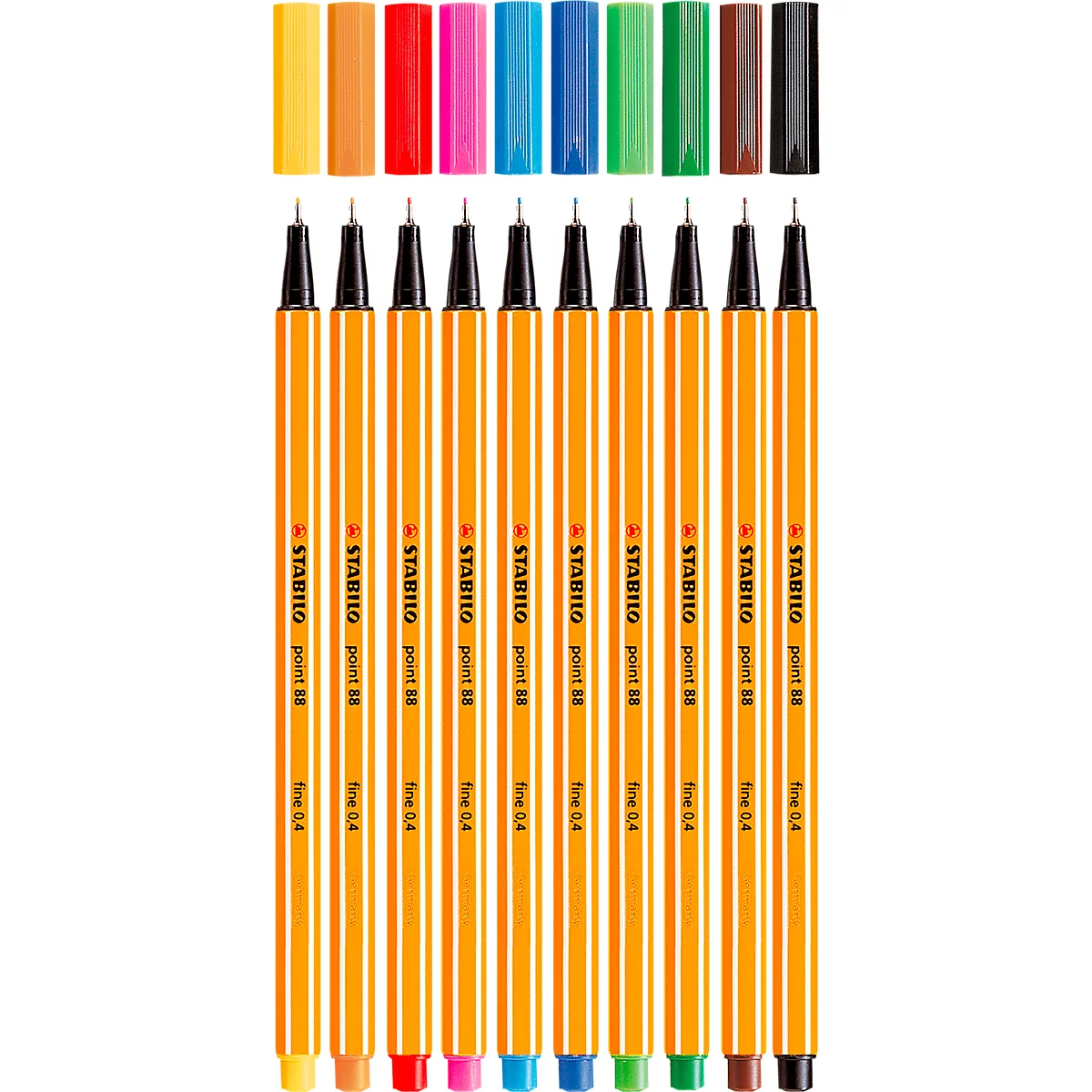 STABILO® Fineliner Point 88, 0,4 mm, farbsortiert, Etui à 20 Stück