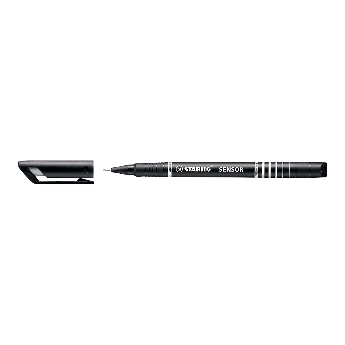 Stabilo Fineliner Sensor, Strichbreite 0,3 mm, schwarz, 10 St.