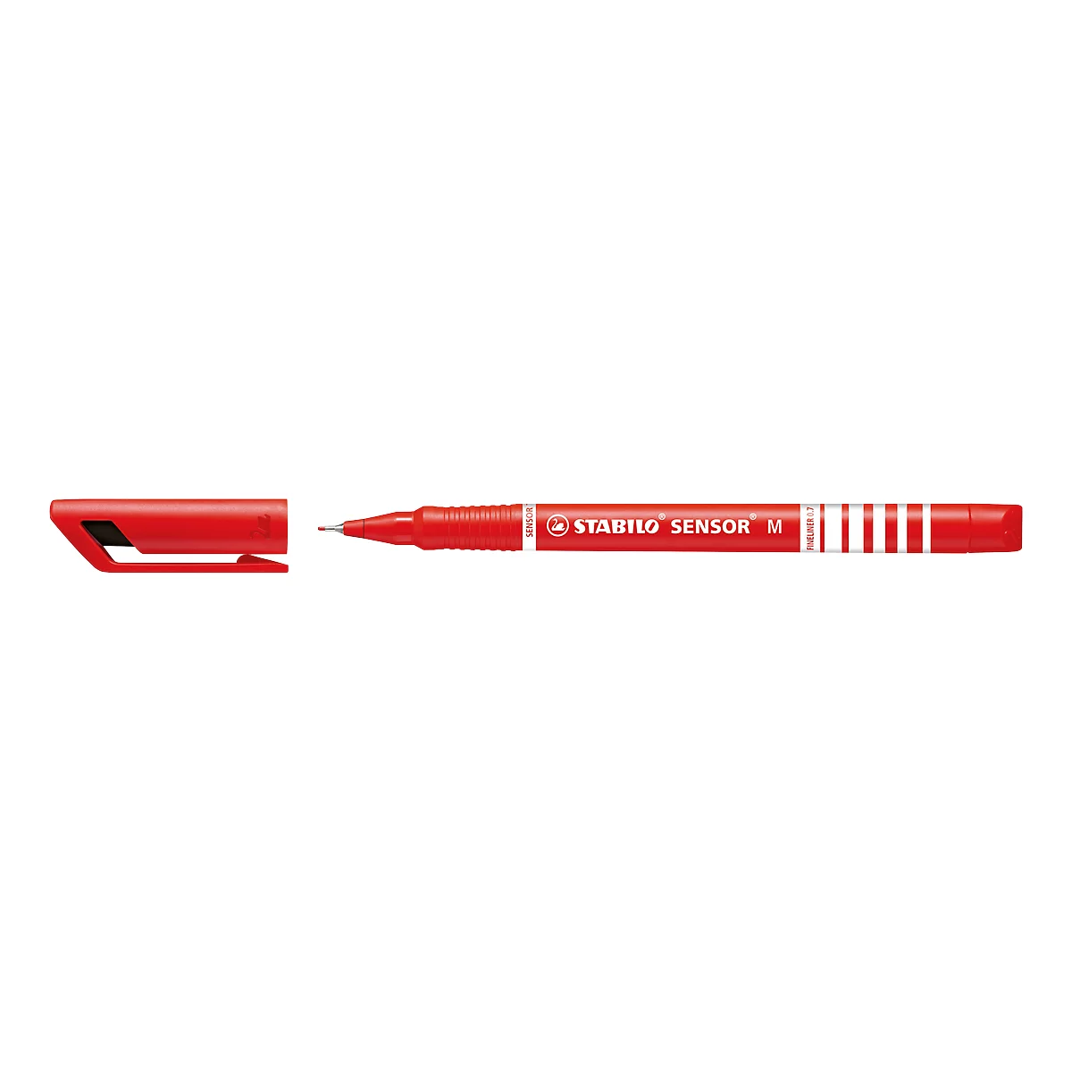 Stabilo Fineliner Sensor, Strichbreite 0,7 mm, rot, 10 St.
