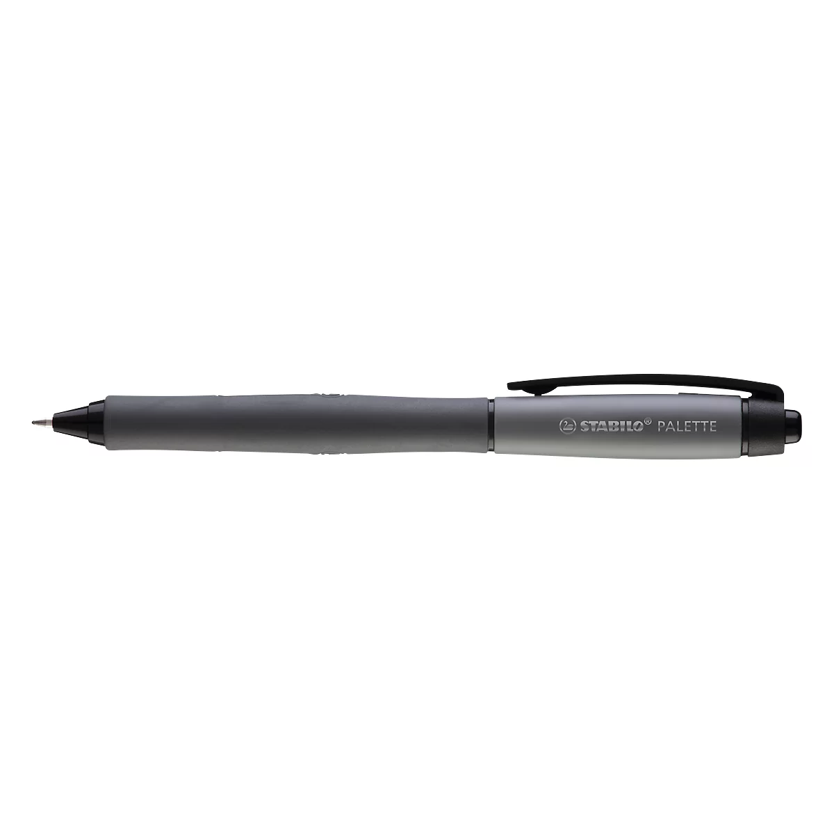 STABILO® gel pen pallet, pointe métallique, largeur de ligne 0,4 mm, rechargeable, 10 pcs, noir