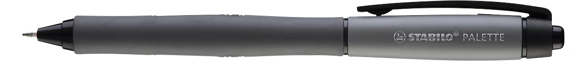 STABILO® Gelschreiber Palette, Metallspitze, Strichstärke 0,4 mm, nachfüllbar, 10 Stück, schwarz