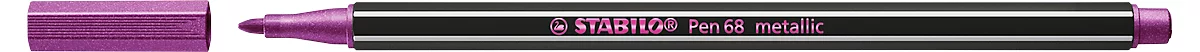 STABILO® Pen 68 metallic Premium-Filzstift, Rundspitze, Strichstärke 1,4 mm, 6er-Pack, farbsortiert