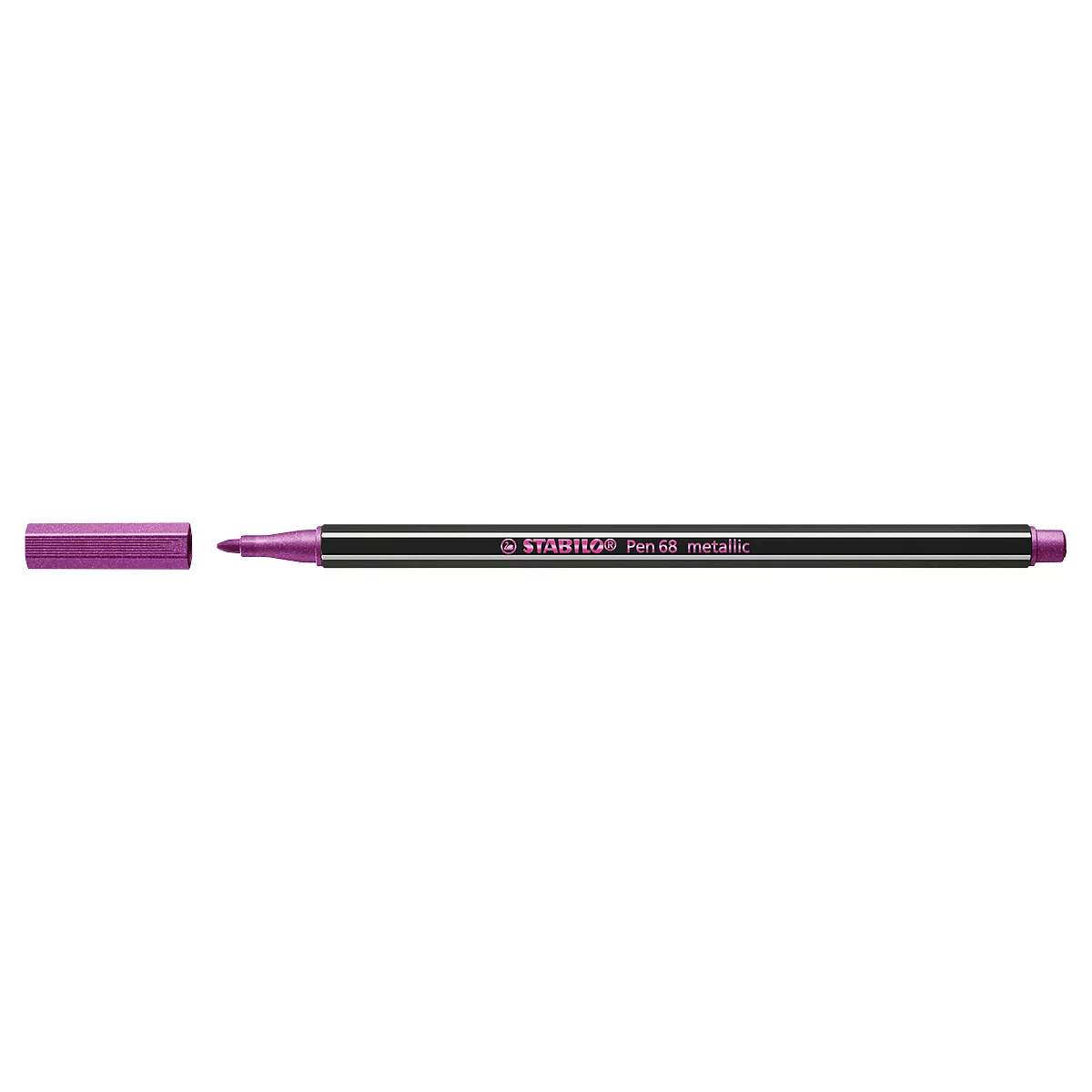 STABILO® Pen 68 métallique Feutre de qualité supérieure, pointe ogive, largeur de trait 1,4 mm, paquet de 6, couleur assortie