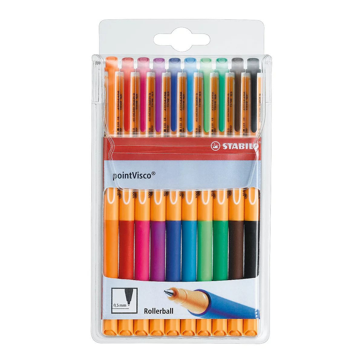 STABILO® rollerbalpen PointVisco®, 10-delige set