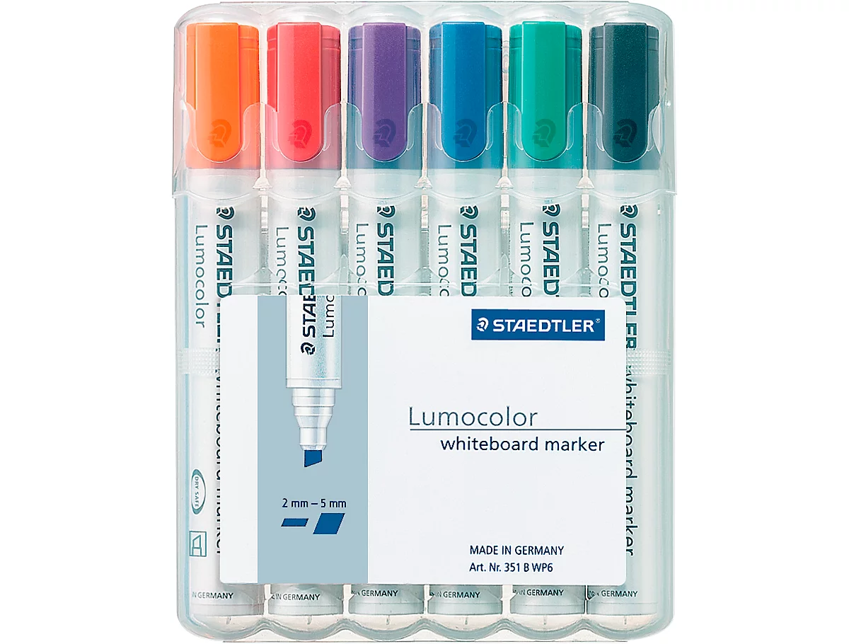 STAEDTLER Whiteboardmarker Lumocolor®, 2-5 mm, 6er Set