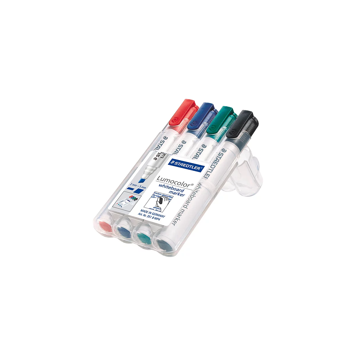 STAEDTLER Whiteboardmarker Lumocolor®, farbsortiert, Keilspitze: 2 - 5 mm, 4er Set