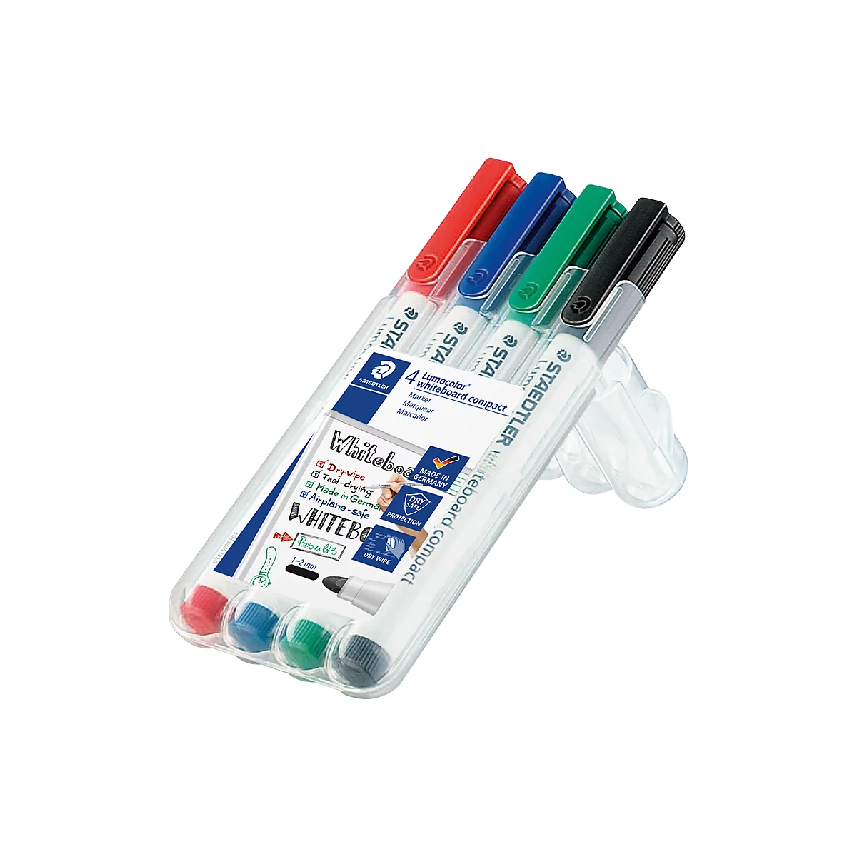 STAEDTLER Whiteboardmarker Lumocolor®, farbsortiert, Rundspitze: 1-2 mm, 4er Set