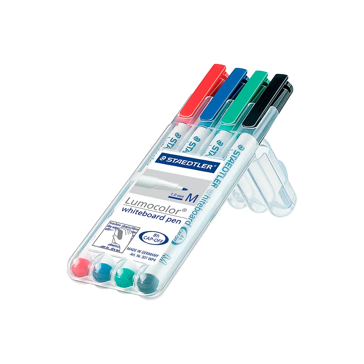 STAEDTLER Whiteboardmarker Lumocolor®, farbsortiert, Rundspitze: 1 mm, 4er Set