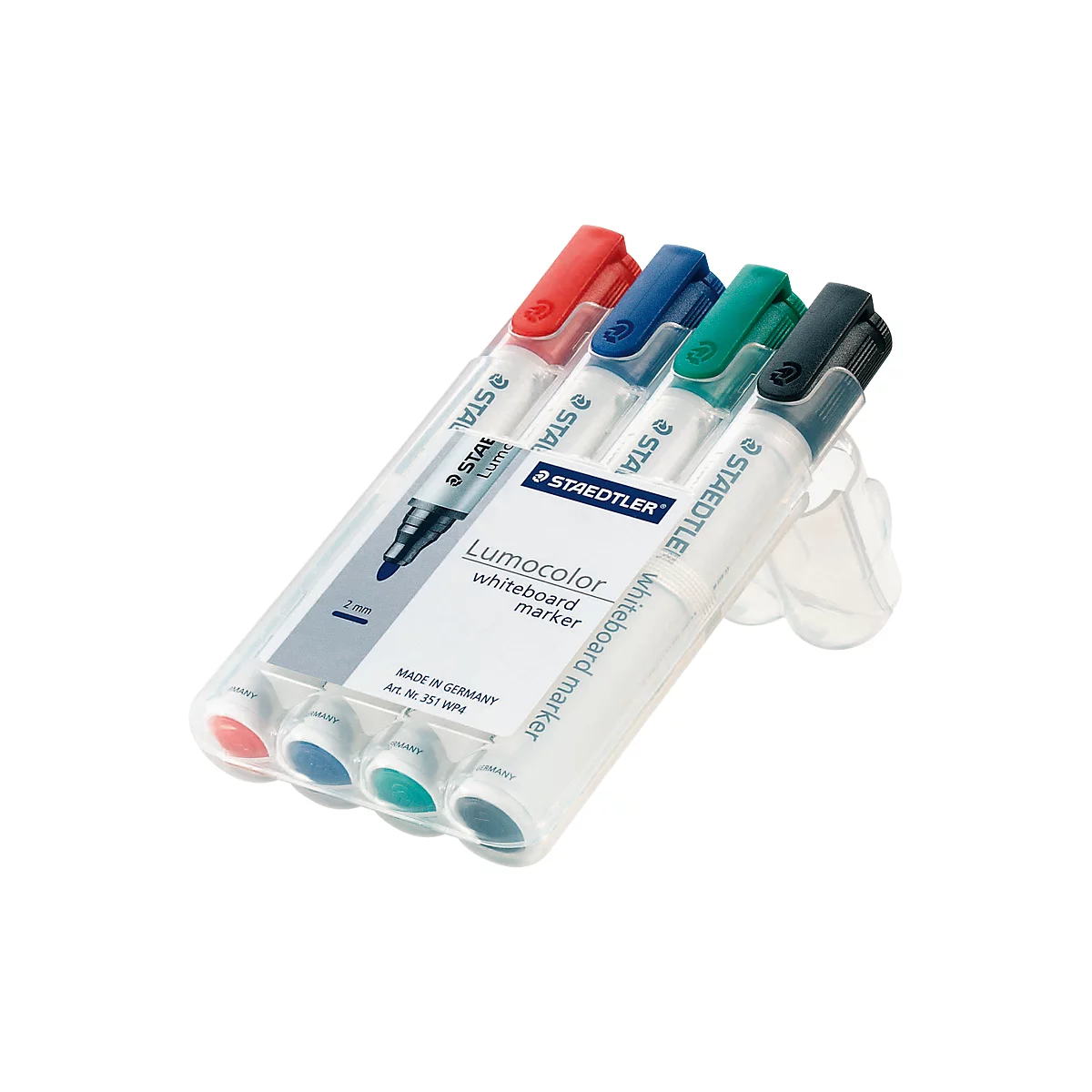 STAEDTLER Whiteboardmarker Lumocolor®, farbsortiert, Rundspitze: 2 mm, 4er Set