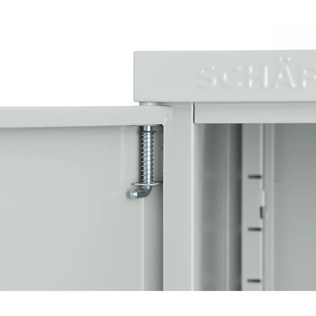 Stahlschrank, B 916 x T 422 x H 1950 mm, lichtgrau RAL 7035