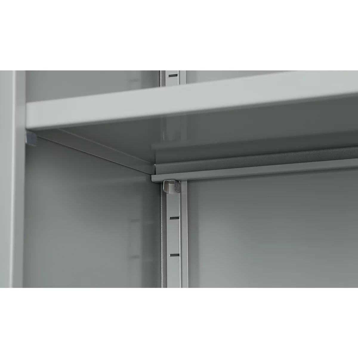 Stahlschrank, B 916 x T 422 x H 1950 mm, lichtgrau RAL 7035