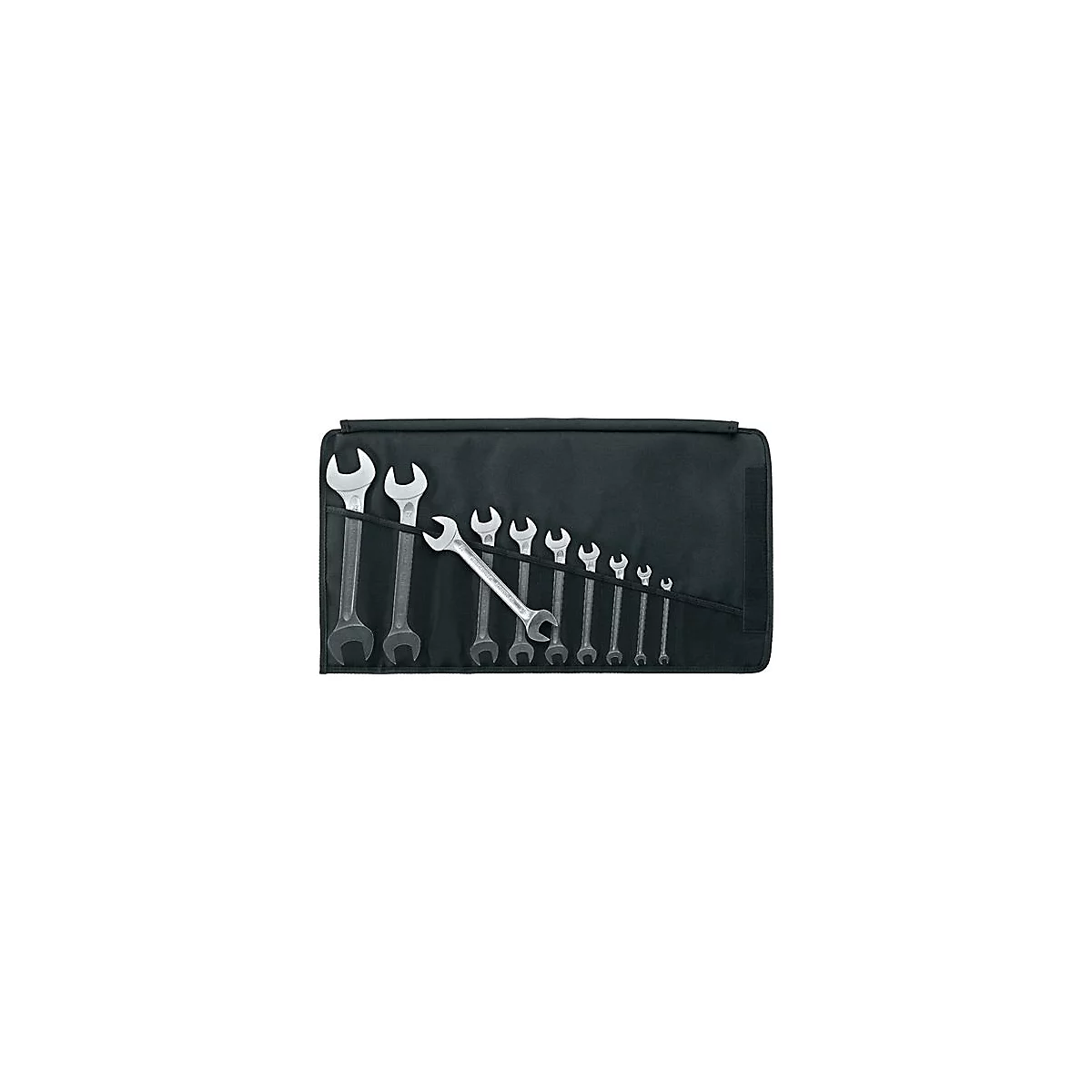 Stahlwille Doppelmaulschlüsselset 10/10, 10-teilig, SW 6-32 mm, Chrom-Alloy-Stahl, Sechskant