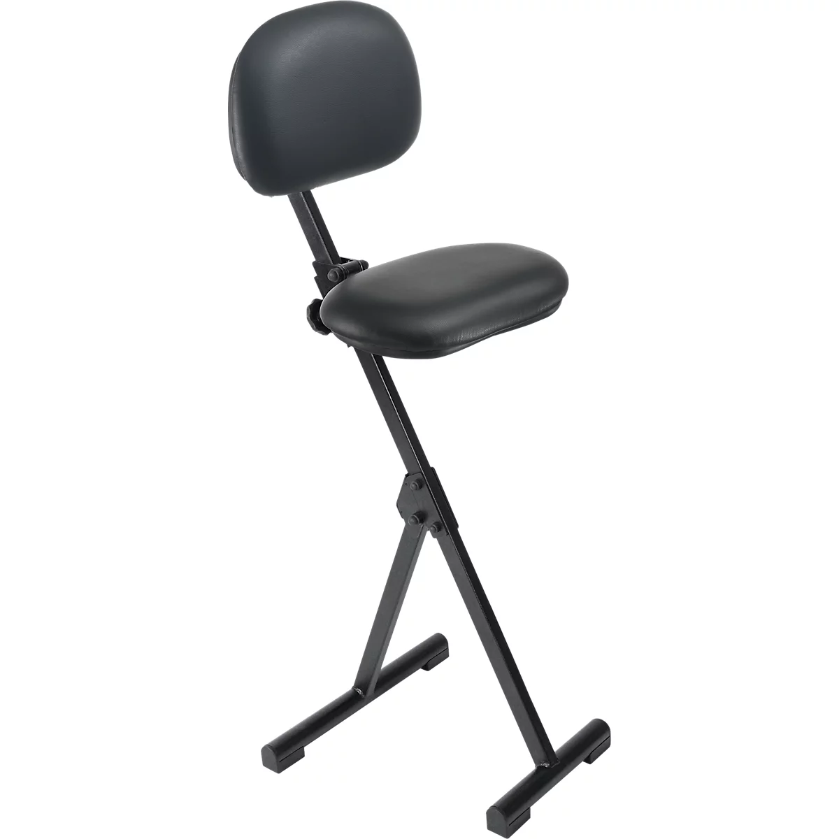 Stahulp meychair Futura Light AF-SR-11012, opklapbaar &amp; zithoogte verstelbaar, zonder opstaphulp, B 370 x D 210 x H 540-900 mm, staal &amp; kunstleer, zwart