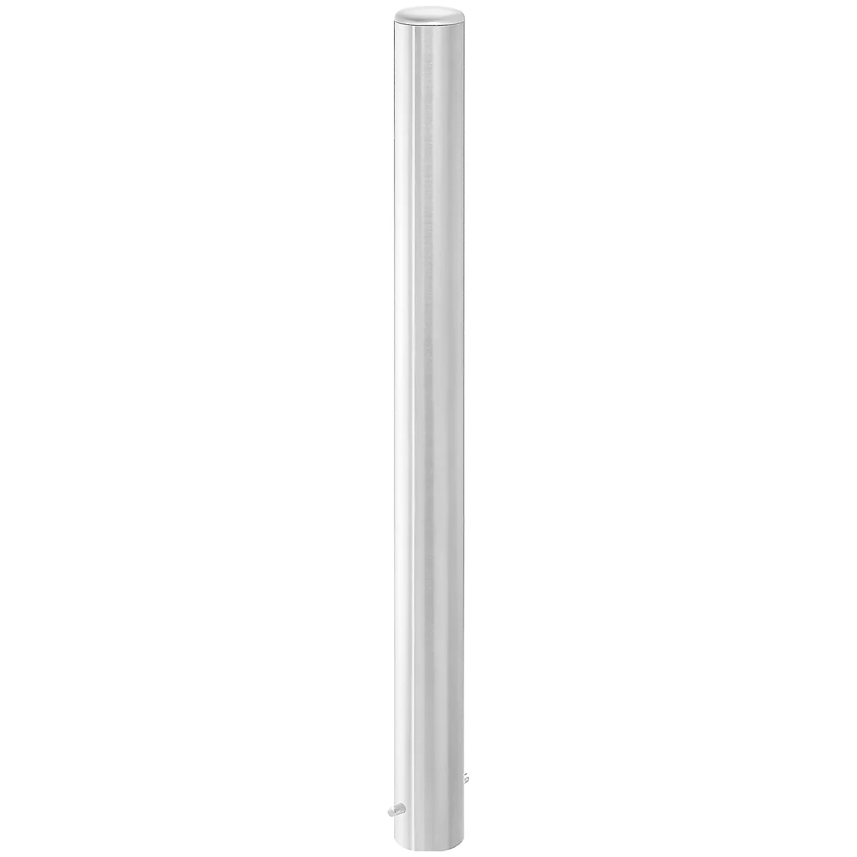 A cylindrical object, white with a smooth, reflective surface. A flattened base at the bottom.