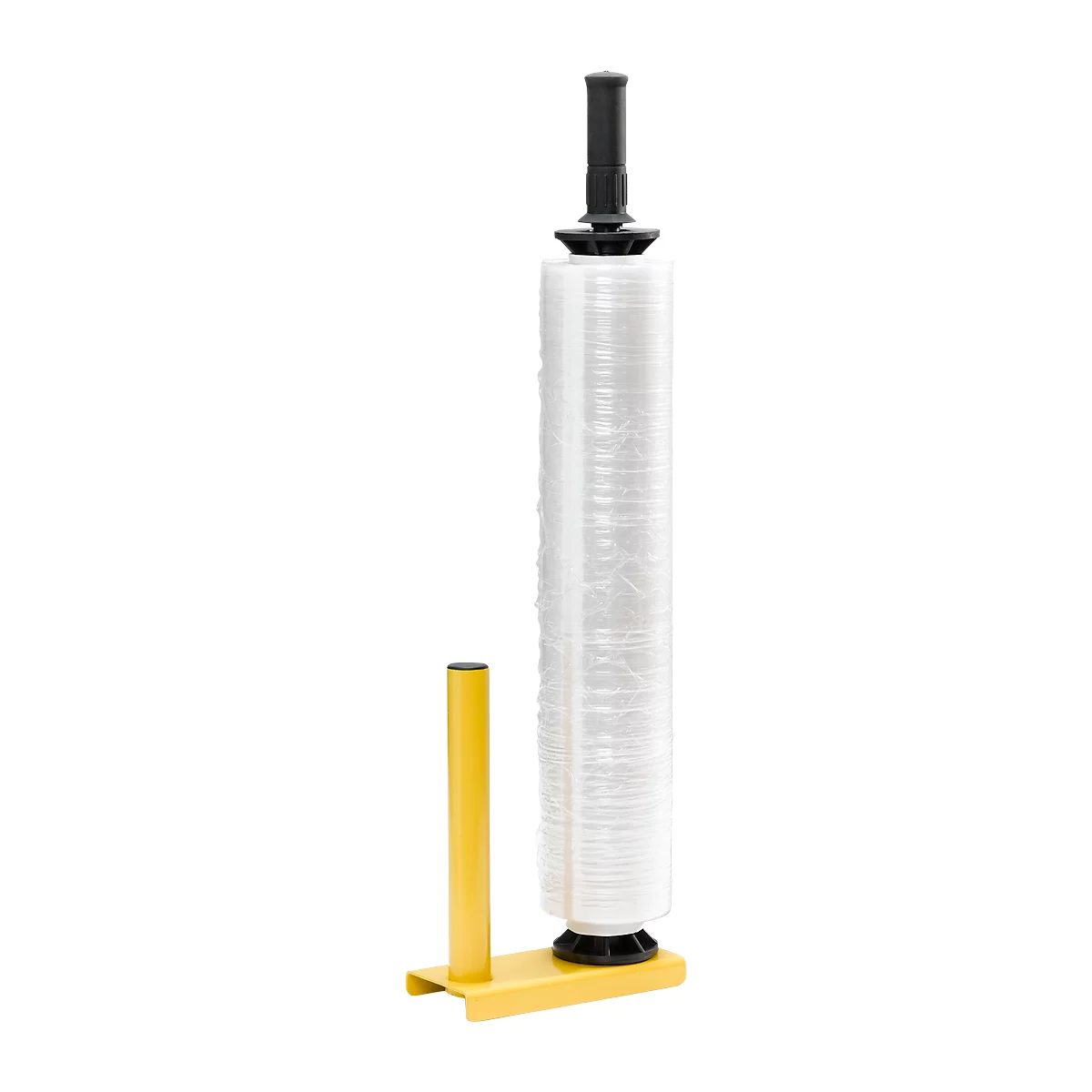 Stalen dispenser voor handrekfolie, geel