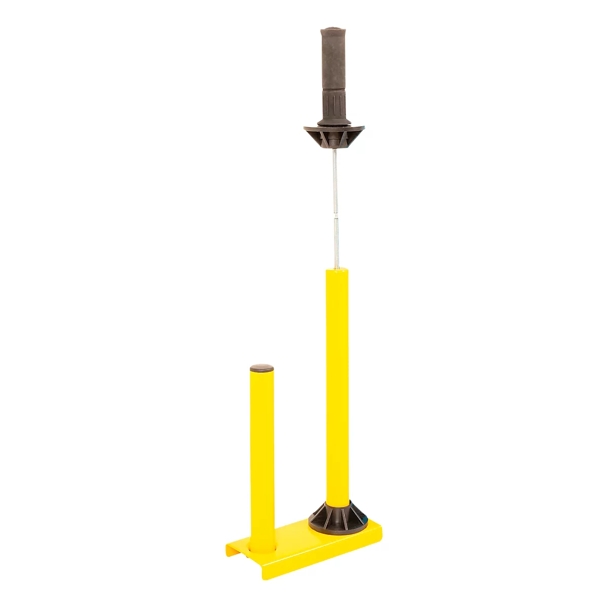 Stalen dispenser voor handrekfolie, geel