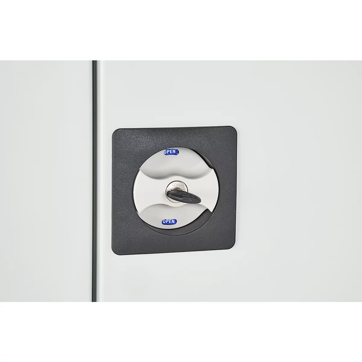 Stalen kast, B 916 x D 422 x H 1950 mm, lichtgrijs RAL 7035