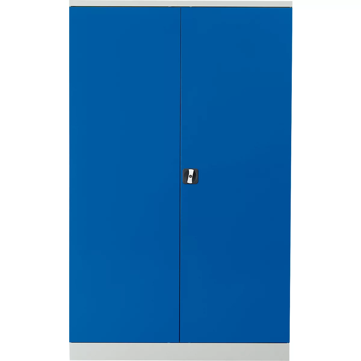 Stalen kast, H 1950 x B 1200 x D 420 mm, lichtgrijs 7035/gentiaanblauw 5010