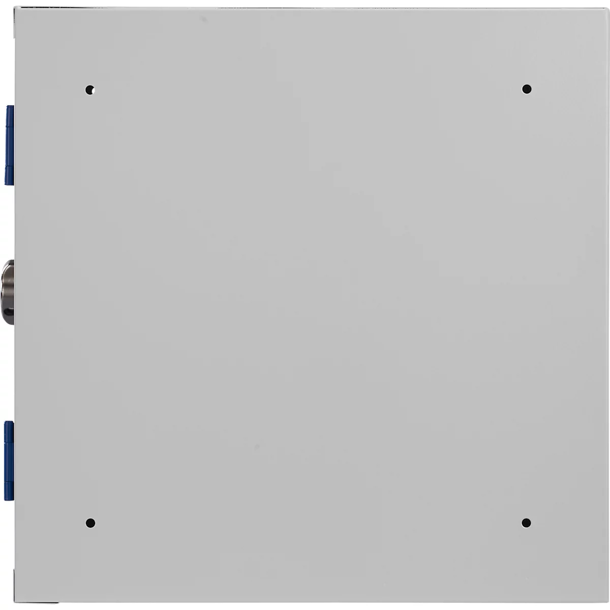 Stalen kubuskast, afsluitbaar, 380 mm, corpus grijs en deur gentiaanblauw RAL 5010