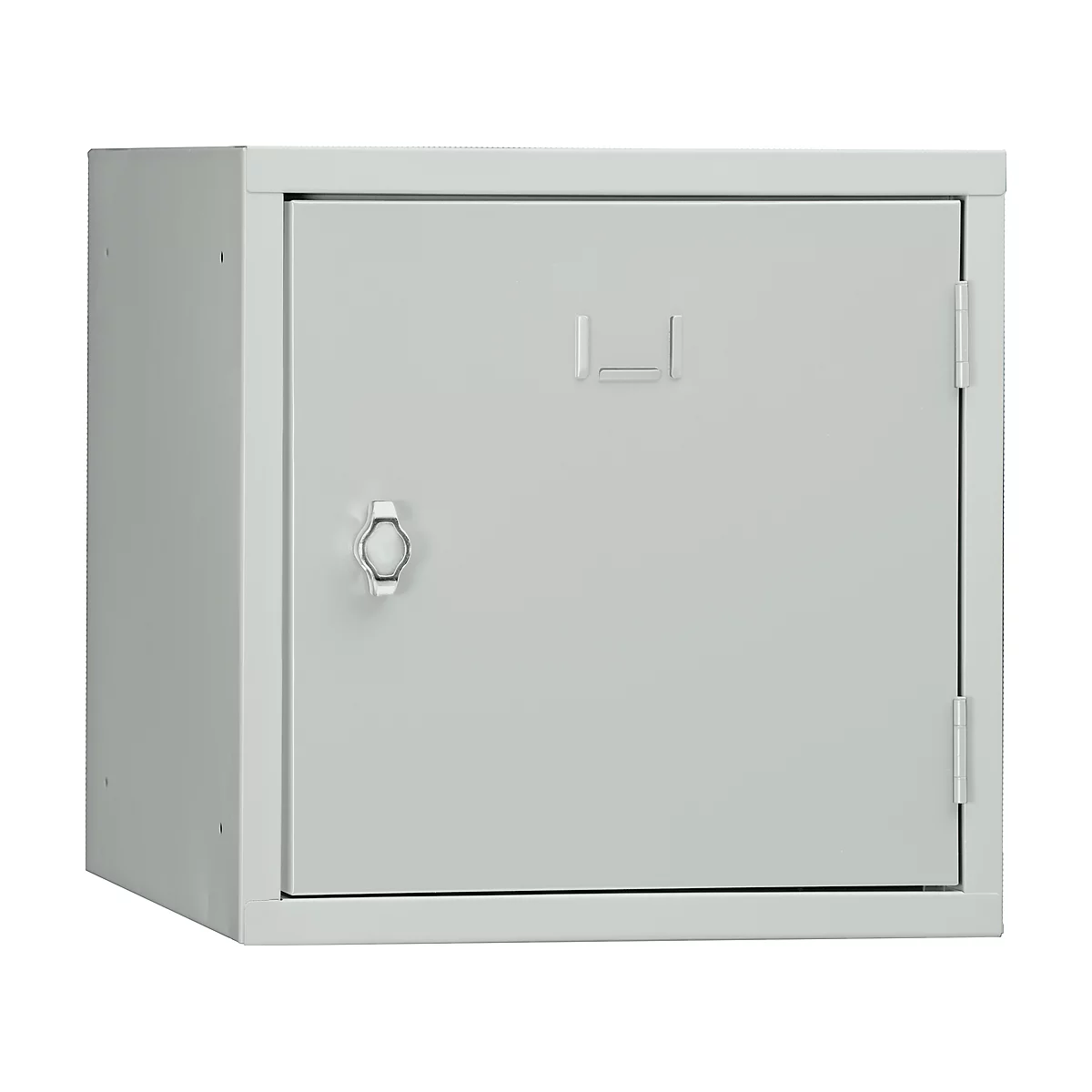 Stalen kubuskast, afsluitbaar, 380 mm, corpus grijs en deur lichtgrijs RAL 7035