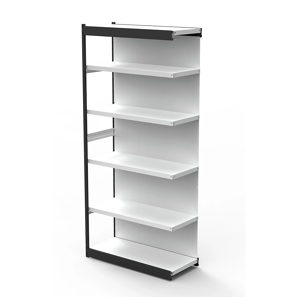 Stalen rek PROGRESS 2000, stellingsectie, achterwand, H 2250 x B 1000 x D 400 mm, zilveren frame