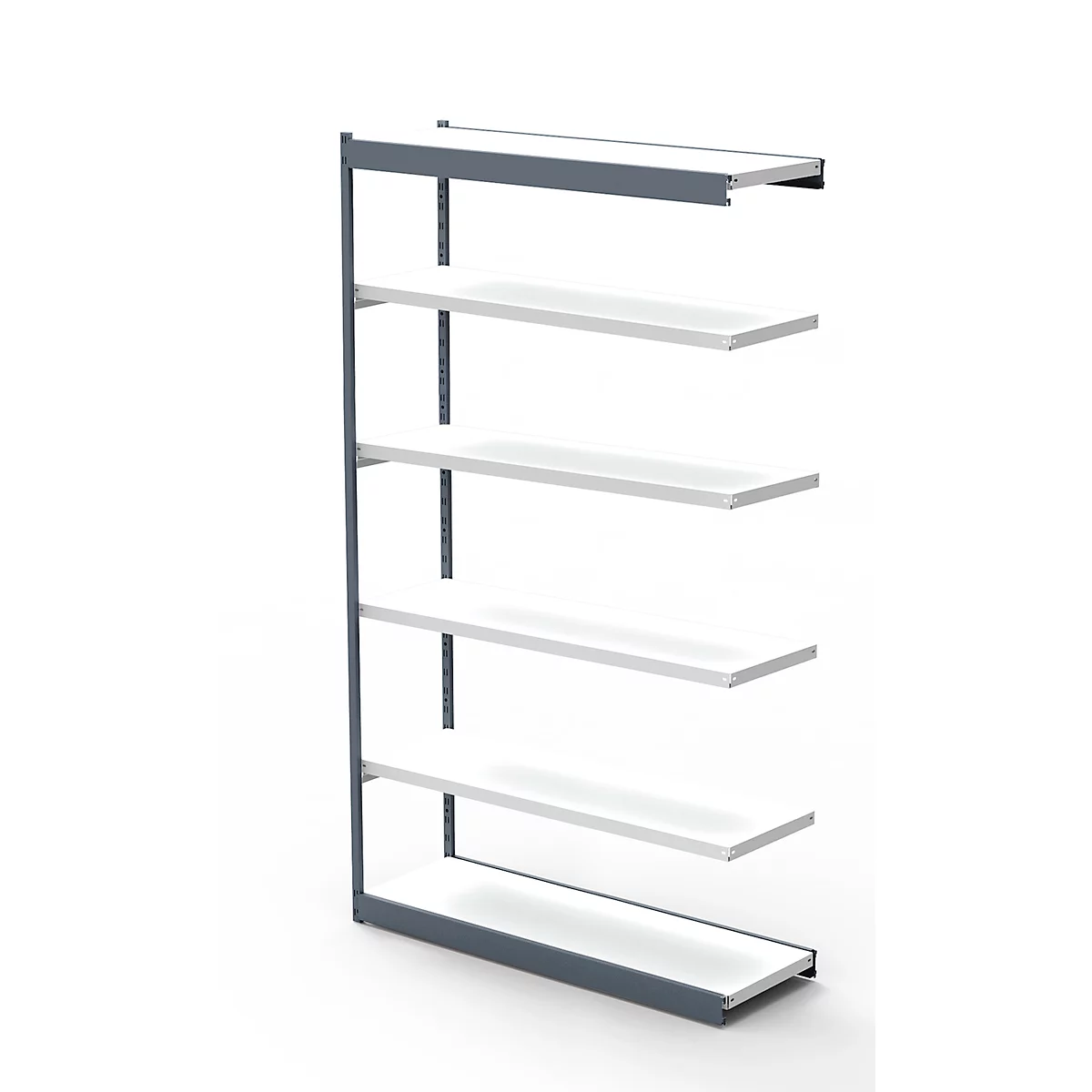 Stalen rek PROGRESS 2000, stellingsectie, zonder achterwand, H 2250 x B 1000 x D 400 mm, zilveren frame
