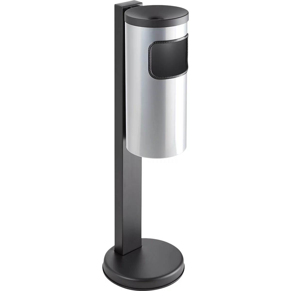 Standaard voor veiligheidsasbakken, geschikt voor alle veiligheidsasbakken met Ø 90-180 mm, Ø 250 x H 820 mm, staal, zwart