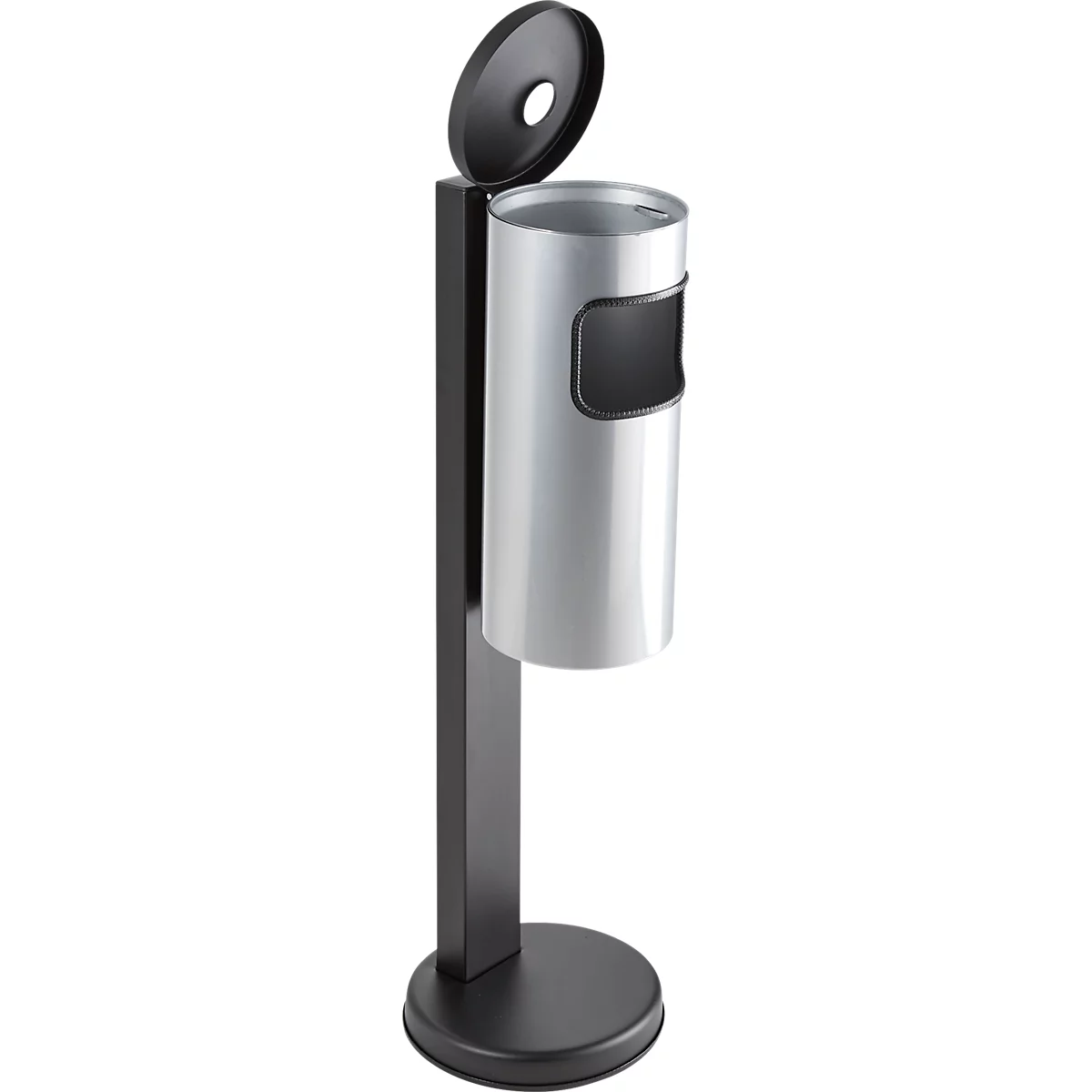 Standaard voor veiligheidsasbakken, geschikt voor alle veiligheidsasbakken met Ø 90-180 mm, Ø 250 x H 820 mm, staal, zwart