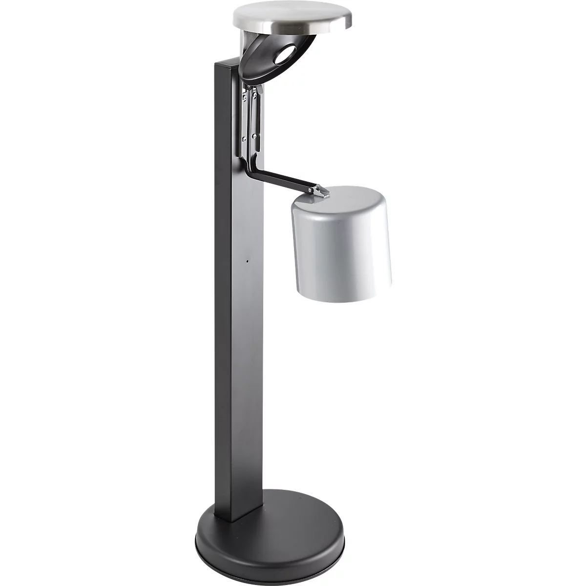 Standaard voor veiligheidsasbakken, geschikt voor alle veiligheidsasbakken met Ø 90-180 mm, Ø 250 x H 820 mm, staal, zwart