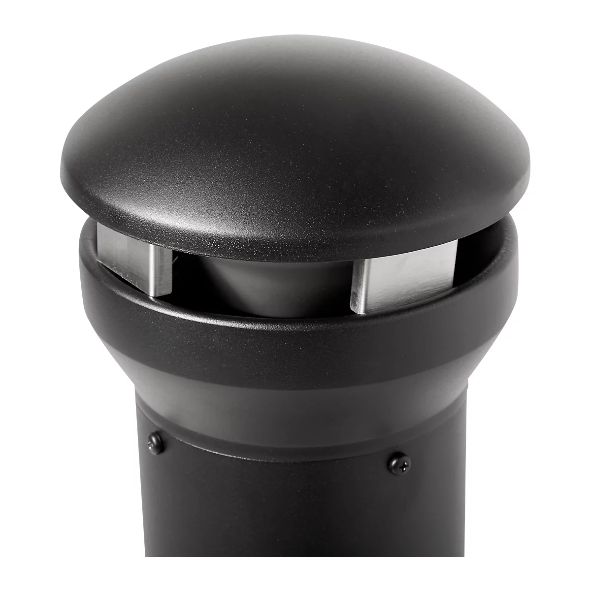 Standascher INFINITY™, 360-Grad-Entsorgungsbereich, mit Ausdrückplatte, 330 x 990 mm, Edelstahl, schwarz