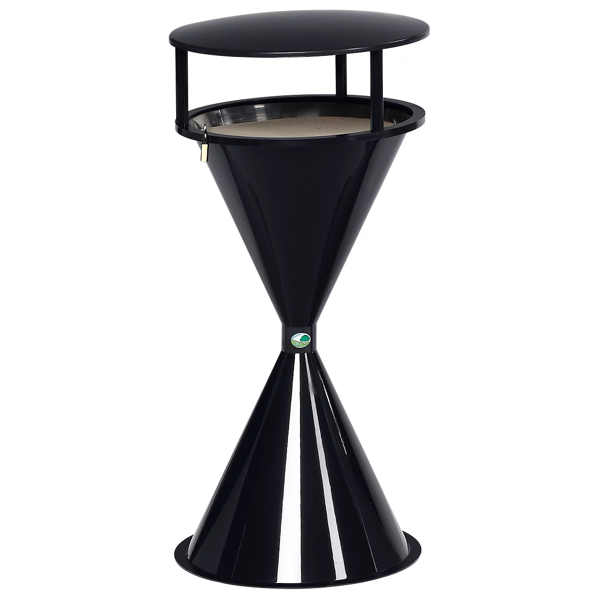 Standascher mit Dach und Bodenronde, Kunststoff, anthrazit