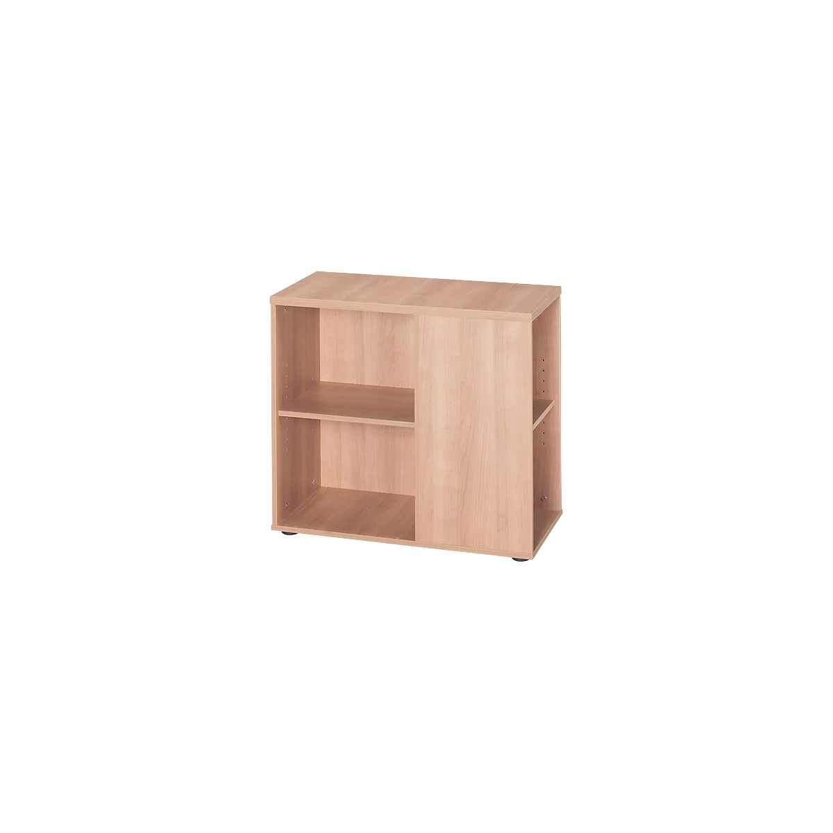 Standcontainer TARA, 1 Utensilienauszug & 3 Schübe oder mit 1 HR-Auszug, B 400 x T 800 x H 720 mm, Nussbaum-Dekor